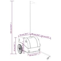 Fietstrailer 30 kg ijzer zwart en blauw - thumbnail