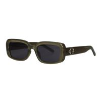 Spectrum zonnebril trendy rechhoek groen smoke glas dames - thumbnail