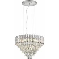 LED Hanglamp - Trio Select Malizia - 12 Lichtpunten - E14-fitting - Hoogte Aanpasbaar - IP20 - Chroom - Metaal - thumbnail