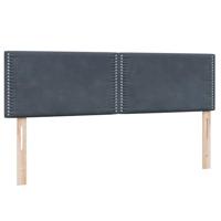 Boxspring met matras fluweel donkergrijs 140x210 cm - thumbnail