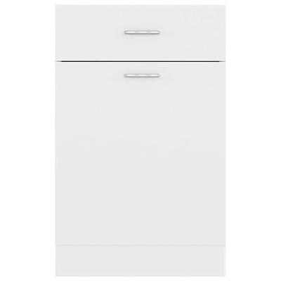 Onderkast met lade Lyon 50x46x81,5 cm bewerkt hout wit