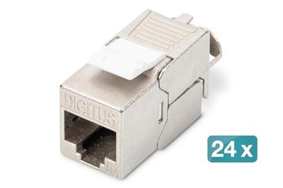 Digitus DIGITUS - Modulares Patch Panel geschirmt mit 24x DN-93615 Patchpaneel 483 mm (19) CAT 6A Zwart Ingericht