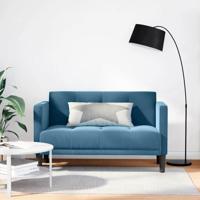 Loveseat bank blauw 111 cm fluweel - thumbnail