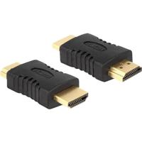 Delock 65508 HDMI Adapter [1x HDMI-stekker - 1x HDMI-stekker] Zwart Vergulde steekcontacten 0 mm - thumbnail