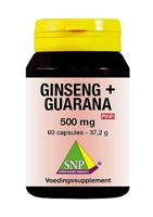 SNP Ginseng guarana 500mg puur 60 Vegetarische capsules - thumbnail