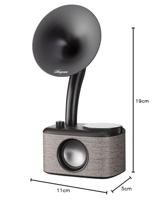 Sangean CP-100D Gramophone Radio DAB+, VHF (FM) AUX, Bluetooth, USB Touchscreen, Oplaadbaar Grijs - thumbnail