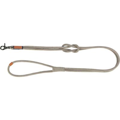 Trixie be nordic hondenriem verstelbaar leer grijs 200x0,8 cm