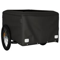 Fietstrailer 45 kg ijzer zwart en grijs - thumbnail