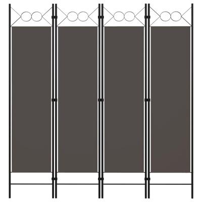 Kamerscherm met 4 panelen 160x180 cm antraciet Kamerscherm met 4 panelen 160x180 cm antraciet