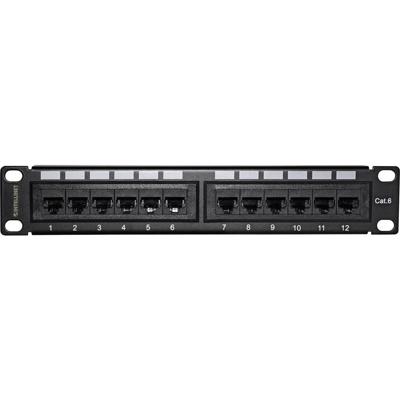 Intellinet 720748 12 poorten Netwerkpatchpaneel 254 mm (10) CAT 6 1 HE Meerdere kleuren