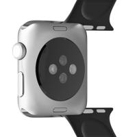 Puro Icon Apple Watch Series 8/SE (2022)/7/SE/6/5/4/3/2/1 Siliconen Band - 41mm/40mm/38mm - Zwart - thumbnail