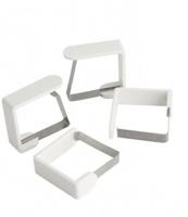 Fackelmann Tafelkleed Klemmen 4 Stuks 45 mm RVS/Wit - thumbnail