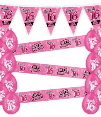 Afzetlint Sweet 16 Roze (12m)