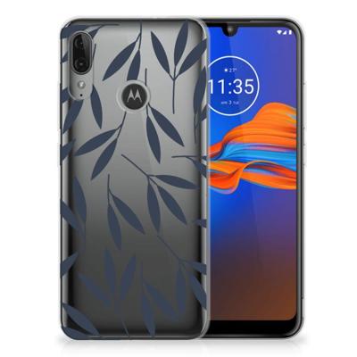Motorola Moto E6 Plus | TPU Case | Leaves Blue