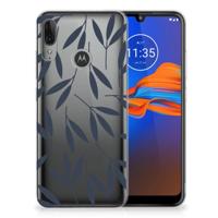 Motorola Moto E6 Plus | TPU Case | Leaves Blue - thumbnail