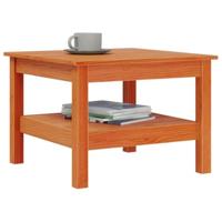 Salontafel 55x55x40 cm massief grenenhout wasbruin - thumbnail