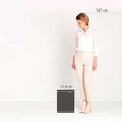 Brabantia Bo afvalemmer 12 liter Matt Steel Fingerprint Proof