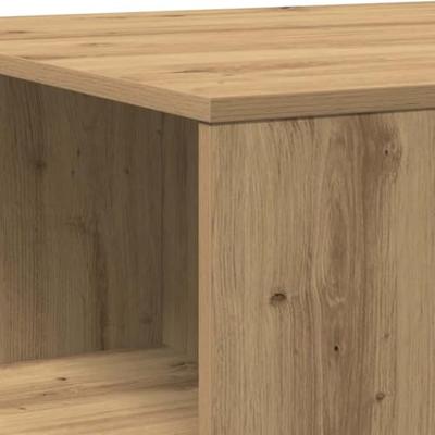 Salontafel 90x67x33 cm bewerkt hout artisanaal eikenkleurig