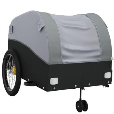 Fietstrailer 45 kg ijzer zwart en grijs Fietstrailer 45 kg ijzer zwart en grijs