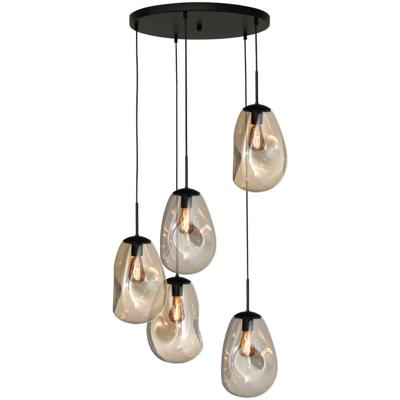 Masterlight Vide hanglampLava 5x goud glas Ø 22,5cm - 2762-05-50-5-02-60