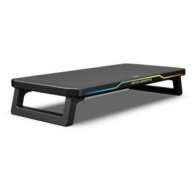 Monitorverhoger - NOVA GAMING - Celestium - Geïntegreerde hub - RGB LED - Zwart