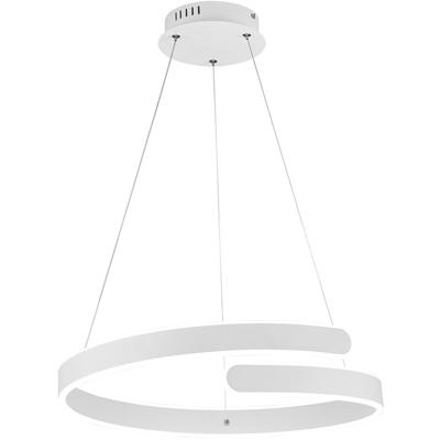 Moderne LED Hanglamp 37W - Dimbaar Natuurlijk Wit 4000K - Mat Wit Aluminium