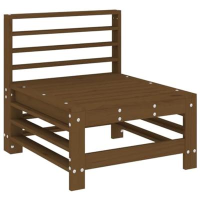 Tuinmiddenbanken 2 st massief grenenhout honingbruin - thumbnail