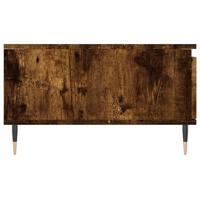 Salontafel 90x60x35 cm bewerkt hout gerookt eikenkleurig - thumbnail