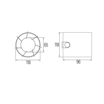 Wallair Buis-inschuifventilator 230 V~ 20100256