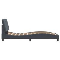 Bedframe met LED zonder matras fluweel donkergrijs 200x200 cm - thumbnail