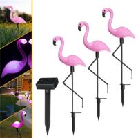 3 in 1 waterdichte zonne-Flamingo gazon licht geleid tuin pad landschap lichten nacht lamp - thumbnail