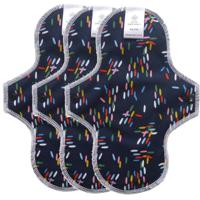 Wasbaar maandverband en inlegkruisjes - Eco Dreams - extra dun (beschrijvin 3 stuks maandverband Sprinkles (blauw)) - thumbnail