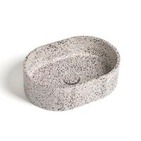 Waskom Ideavit Idea.Rock 40x28x12 cm Ovaal Terrazzo Wit Ideavit - thumbnail