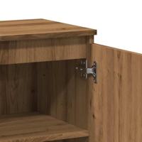 Dressoir 60x35x70 cm bewerkt hout artisanaal eikenkleur - thumbnail