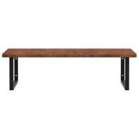 Badkamer wandschap staal en massief eikenhout - thumbnail