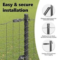 VidaXL Afrasteringspaal 7 pcs grijs staal - thumbnail