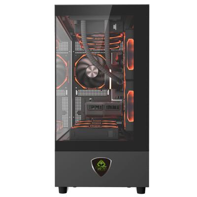 ATX Semi-toren BehuizingKEEP OUT XC-301 GLASS Zwart - thumbnail