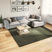 Vloerkleed HUARTE laagpolig zacht wasbaar 240x240 cm bosgroen - thumbnail