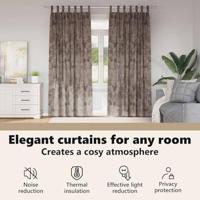 VidaXL Velvet gordijnen 2 pcs cappuccino 245 x 140 cm fluweel - thumbnail