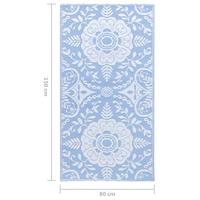 Buitenkleed 80x150 cm PP babyblauw - thumbnail