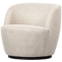 WOOOD Draaifauteuil 'Serra' Woven, kleur Off White - thumbnail