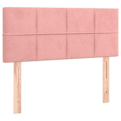 Boxspring met matras fluweel roze 120x200 cm - thumbnail