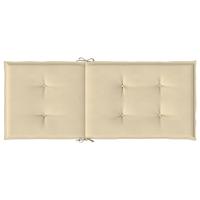 Tuinstoelkussens 4 st 120x50x4 cm beige - thumbnail