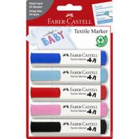 Faber Castell Textielmarkers - 5 stuks "BABY" - thumbnail