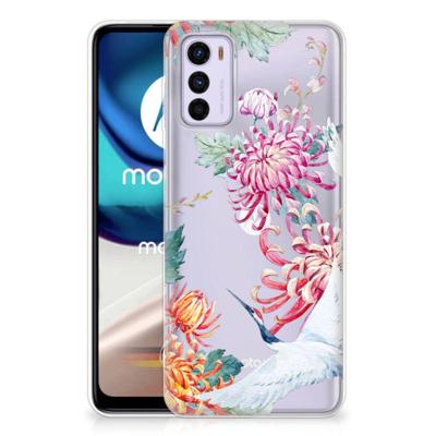 Motorola Moto G42 | TPU Hoesje | Bird Flowers Motorola Moto G42 | TPU Hoesje | Bird Flowers