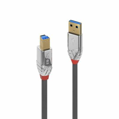 LINDY 36661 USB-kabel USB 3.2 Gen1 USB-A stekker, USB-B stekker 1.00 m Grijs