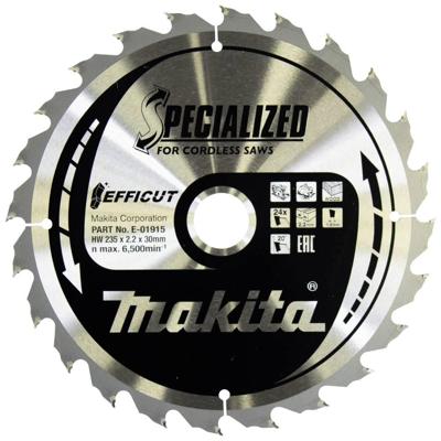 Makita Cirkelzaagblad voor Hout | Efficut | Ø 235mm Asgat 30mm 24T - E-01915