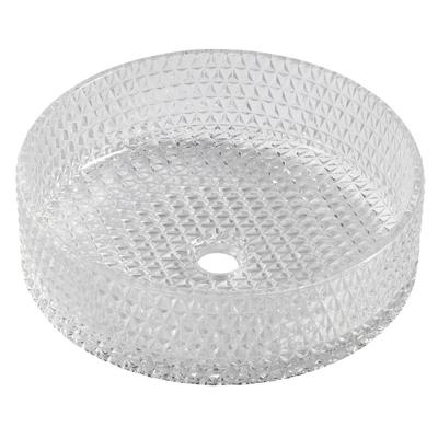 Glazen Waskom Gegraveerd Sapho Maragua 39,5 cm Helder