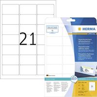 Herma 5074 Adresetiketten 63.5 x 38.1 mm Papier Wit 525 stuk(s) Weer verwijderbaar Inkjet, Laser (zwart/wit), Laser (kleur), Kopiëren (zwart/wit), Kopiëren - thumbnail