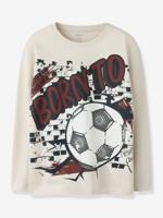 T-shirt voor jongens met voetbalmotief NAME IT ecru - thumbnail